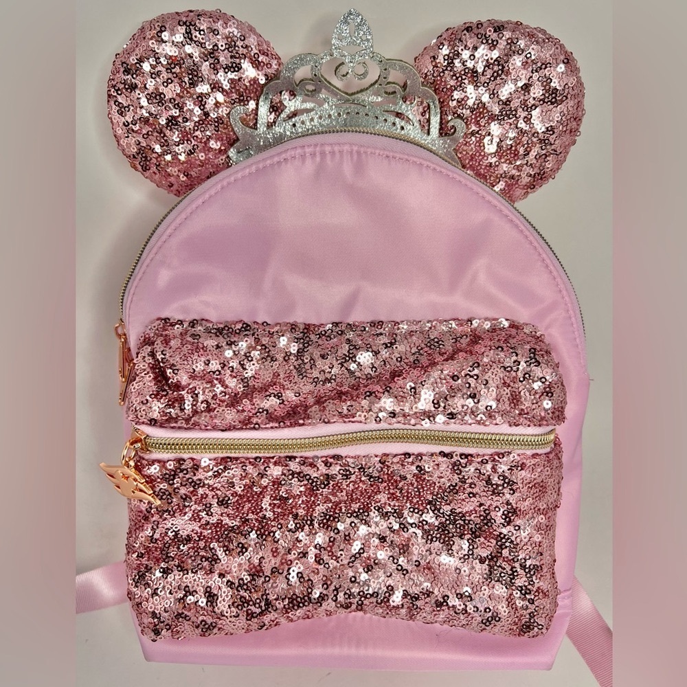 Disney Cruise Line Bibbidi Bobbidi Boutique Pink Sequin Ears Backpack DCL